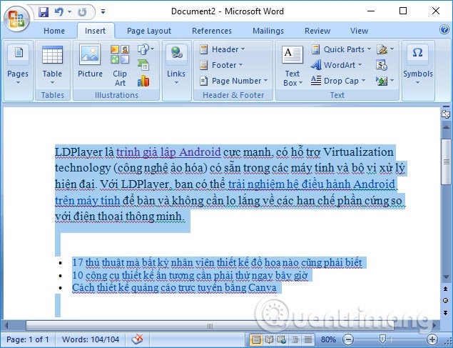 Hướng dẫn chi tiết cách tạo liên kết trong Word