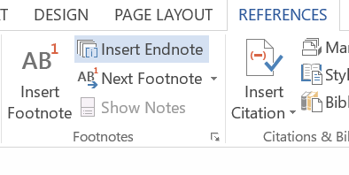 Thêm trích dẫn nguồn tham khảo footnote và endnote trong văn bản word 2013