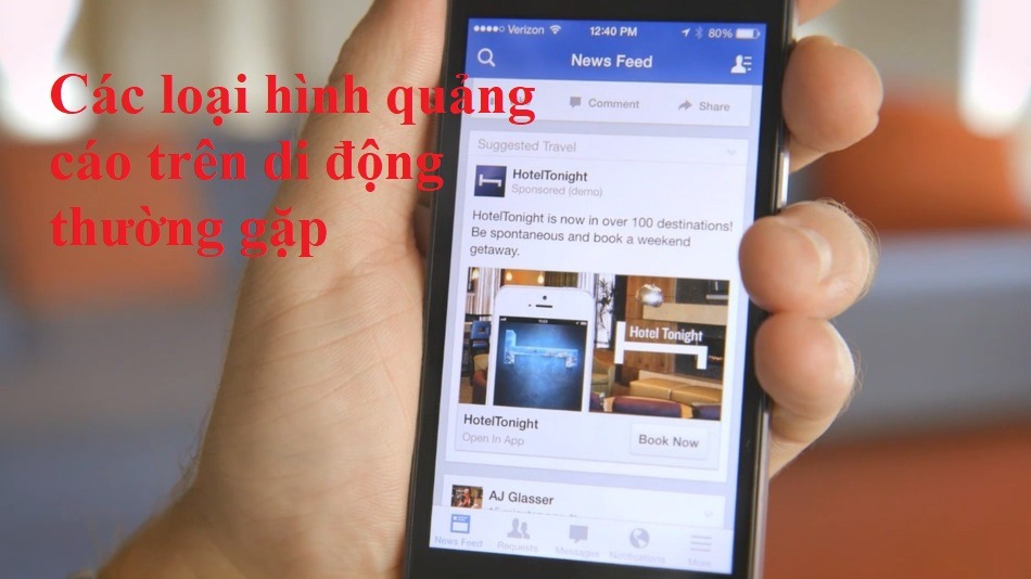 Các loại hình quảng cáo trên di động thường gặp