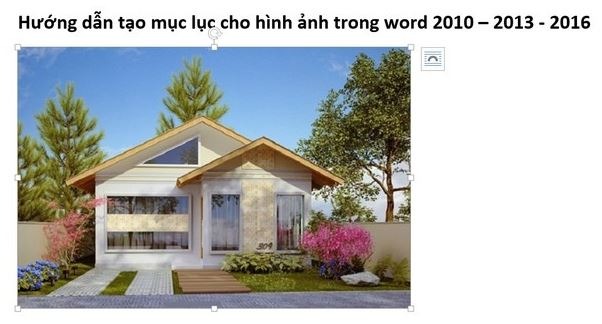 Tạo mục lục hình ảnh trong Word 2010 – 2013 - 2016