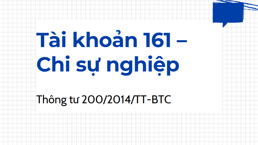 Tài khoản 161